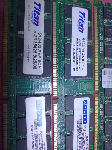 Memorias Ddr 512mb Varias Marcas (Usado)