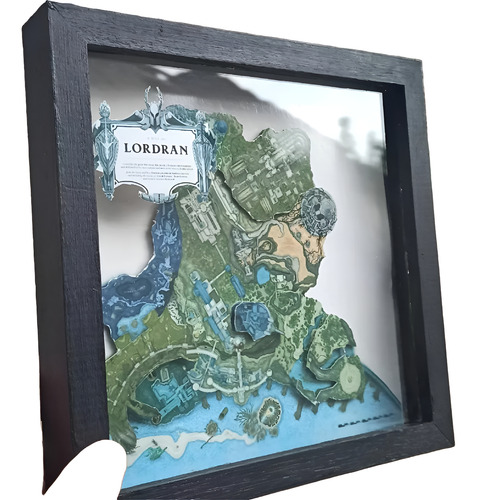 Cuadro 3d - Lordran - Dark Souls - Mapa