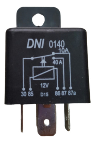 Rele Auxiliar Universal - 12v - 40/10a - Dni 0140