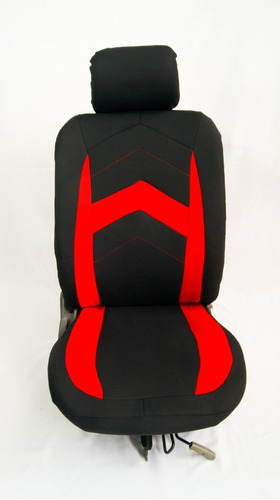 Forro De Asiento En Poliester Universal Negro/rojo