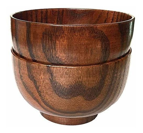 Juego De Cuencos De Madera (2pzs, Jujube, 13x8 Cm)