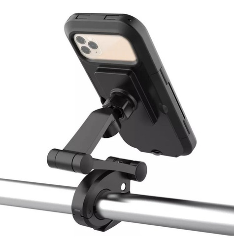 Imagen 3 de 10 de Soporte Holder Bolso Porta Celular Moto Impermeable Magnetic
