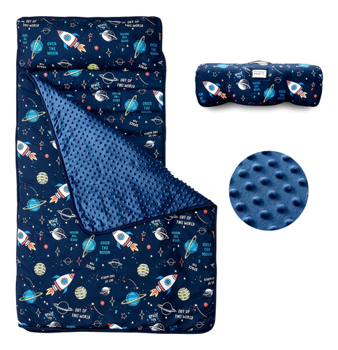 Tapete Enrollable Para Siesta Infantil Con Almohada Y Manta