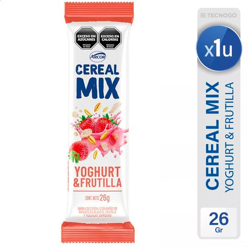 Barra Cereal Mix Yoghurt Y Frutilla Arcor - Mejor Precio