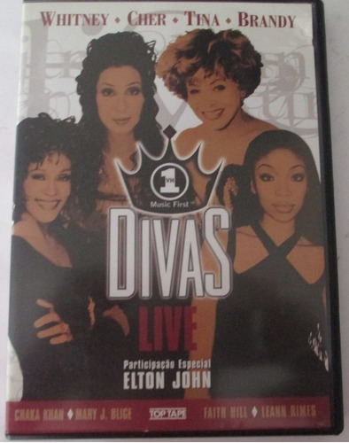 D5093 - Dvd Divas Live Com Ellton John, Whitney Houston, Che