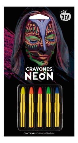Maquillaje Crayones Neón Disfraz Halloween Diversion