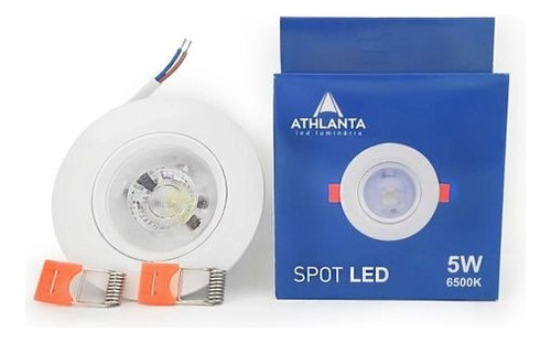 6 Spot Foco Led Empotrable 5w Luz Direccionable Redonda 