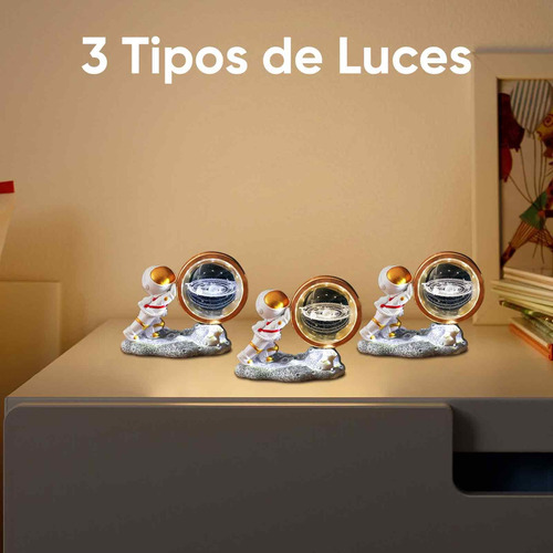 Luz Nocturna Led 3d Galaxy Bola De Cristal Lámparas De Mesa Sol