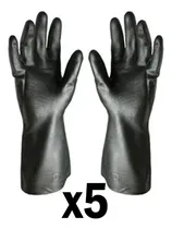 Comprar Guantes De Limpieza Latex Negro  4 Pares De Pvc