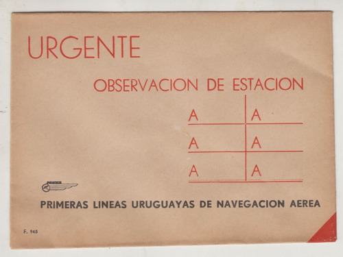 Uruguay Aerolinea Pluna Sobre Observacion De Estacion Raro