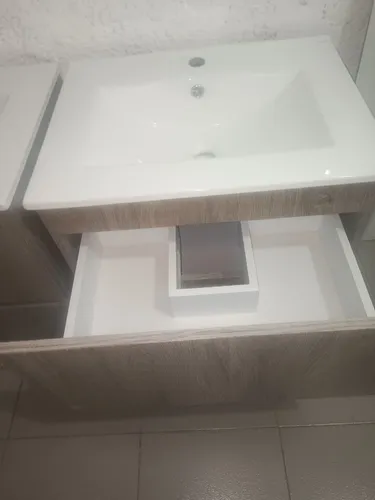 Mueble De Baño Aéreo Gris