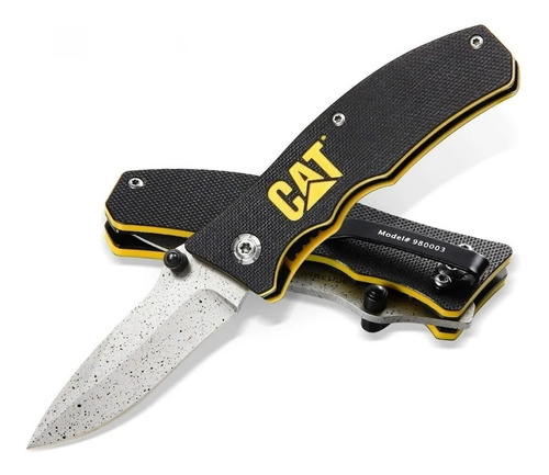 Cuchillo Navaja Plegable Punta Curva Caterpillar Cat Ac Inox