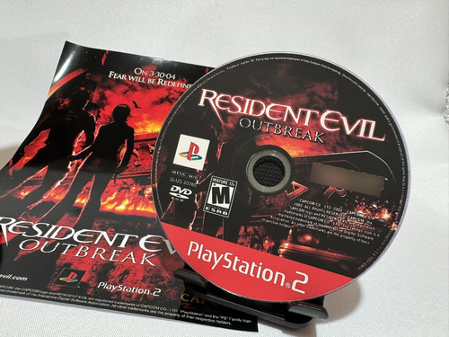 Resident Evil Outbreak Pt Br Com Pôster Para Ps2