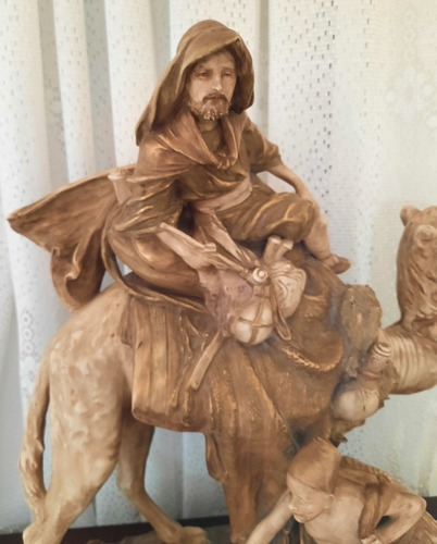 B Antigo- Estatueta De Beduíno A Camelo Porcelana Royal Dux (Usado)