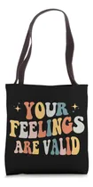 Comprar Bolsa De Tela Tus Sentimientos Son Válidos Conciencia Retro 