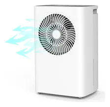 GCZ Deshumidificador 6L/Día para la Humedad hasta 120m2, Deshumidificadores Compresor Eléctrico Grande, con Drenaje Continuo, Dehumidifier Ideal para Casa, Cuarto, Baño, Recámara y Departamento,Blanco