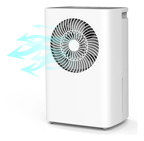 GCZ Deshumidificador 6L/Día para la Humedad hasta 120m2, Deshumidificadores Compresor Eléctrico Grande, con Drenaje Continuo, Dehumidifier Ideal para Casa, Cuarto, Baño, Recámara y Departamento,Blanco