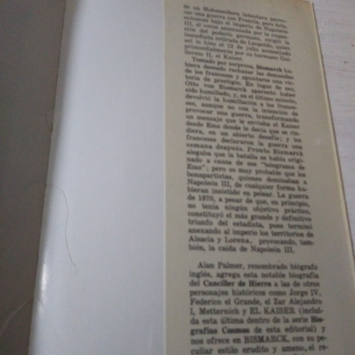 Bismarck, El Canciller De Hierro. Alan Palmer (Reacondicionado)