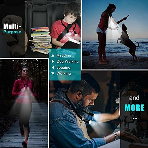 Upgrade Rechargeable Neck Light Hands Usb Book 4 Super