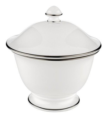 Continental Comedor Platinum Sugar Bowl, White.