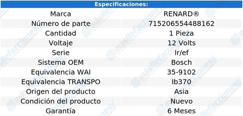 Regulador Fiat Strada L4 1.5l 81-82 Renard