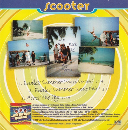 Scooter - Endless Summer ......cd Single (Usado)
