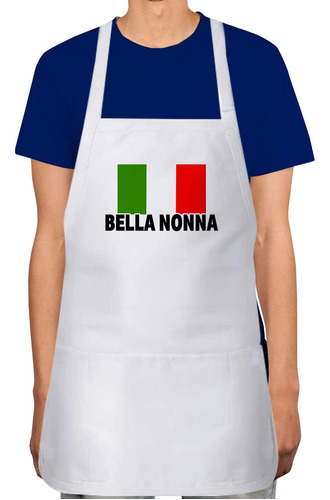 Delantal Italiano Bella Nonna Italia Ajustable Para Cocinero