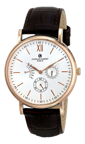 Reloj Hombre Charles-hubert Paris 3969-w Cuarzo Pulso Marron