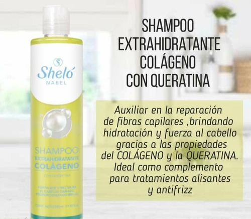2 Shampoo Extra Hidratante Colágeno Reparador Sheló Nabel