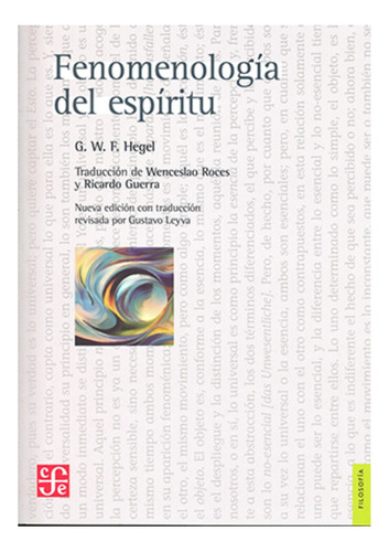 Fenomenologia Del Espiritu - G. W. F. Hegel - Fce