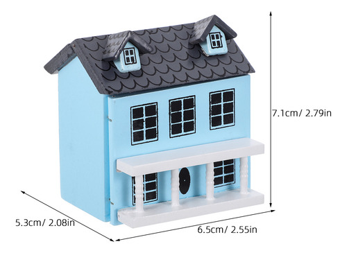 Adorno De Casa Pequeña Modelo Casa Miniatura De Madera Tiny
