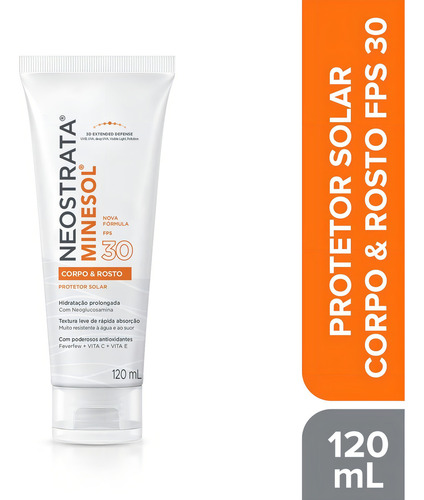 Protetor Solar Minesol Corpo & Rosto Fps 30 120ml Neostrata
