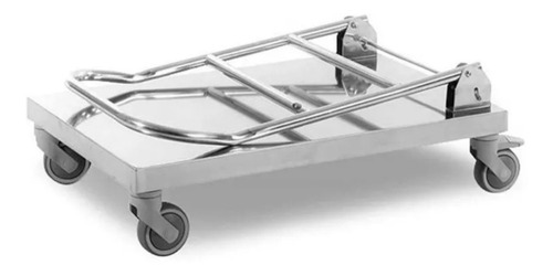 Imagen 2 de 3 de Carretilla Con Plataforma Plegable 600kg Acero Inoxidable