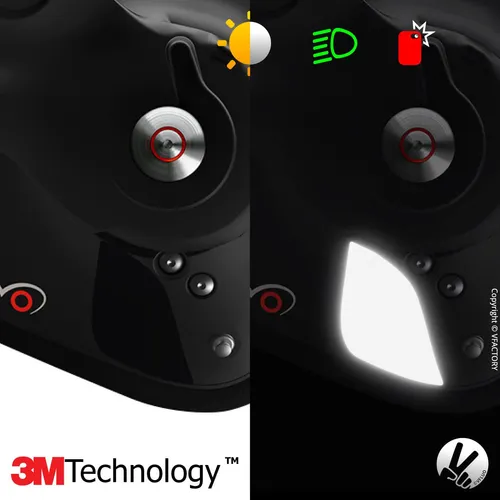 Vfluo - Kit De Pegatinas Reflectantes - Casco De Moto Roof .