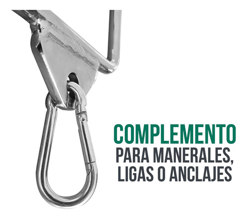 Gancho Para Agarres Maneral Accesorios O Ligas 6pz Gym Tayga