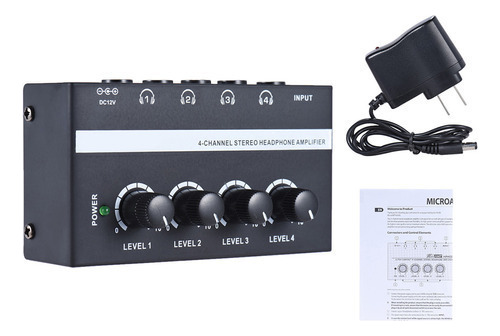 Amplificador De Audio, Auriculares, Adaptador De Corriente