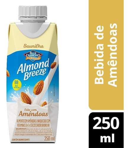 Bebida à Base de Amêndoa Baunilha Blue Diamond Almond Breeze Caixa 250ml