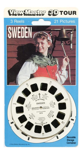 Suecia-viewmaster 3 Set Carrete.