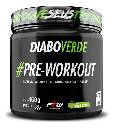 Diabo Verde Pre-workout (150g) - Sabor: Maçã Verde Maçã Verde
