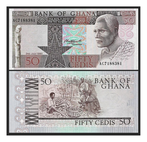 Grr-billete De Ghana 50 Cedis 1980