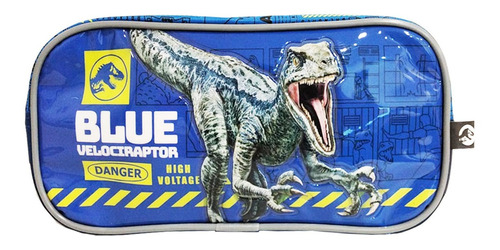 Cartuchera 2 Cierre 33123 - Jurassic World Blue Velociraptor