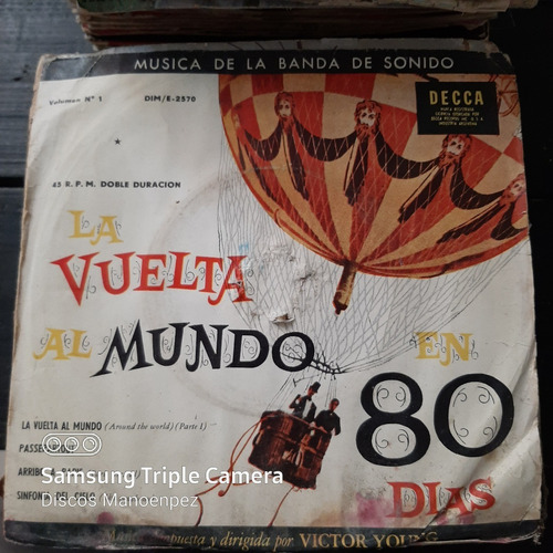 Simple Sobre Banda Sonido Vuelta Al Mundo 80 Dias Decca C14