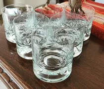 Comprar Copas Vasos Juego De 6 Cristal Tallado Cristalería Antigua