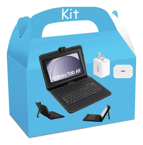 Funda Teclado Para Tablet Samsung Tab A9 8.7 X110 + Cargador