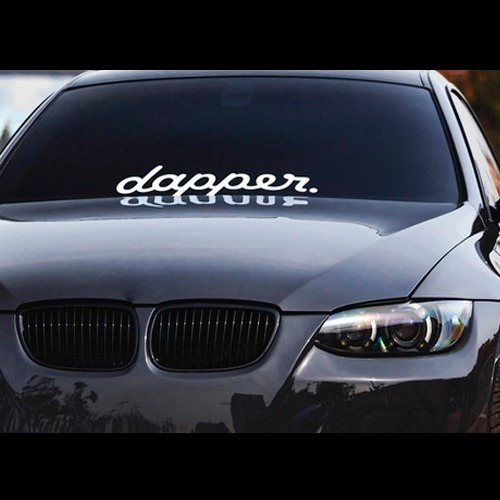 Imagen 3 de 3 de Sticker Calco Para Parabrisas Dapper , Vinilo 60 Cm