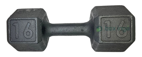 Dumbell Sextado De Ferro Fundido Pintado - 16 Kg