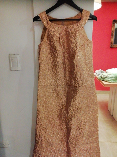 Vestido Dorado Vintage Década 60