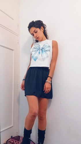 Remera Musculosa Top Soy Caribbean Diseño Independiente