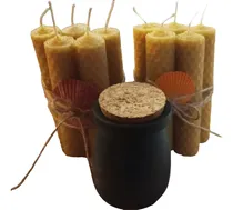 Comprar Velas De Miel Y Miel Aromáticas + Portavelas 