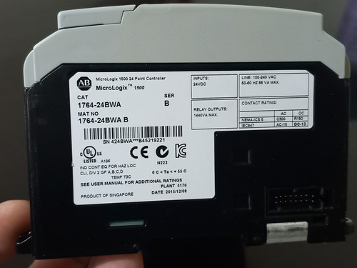 Micrologix 1500 1764-24bwa Con 2 Modulos Analogos A.bradley (Usado)